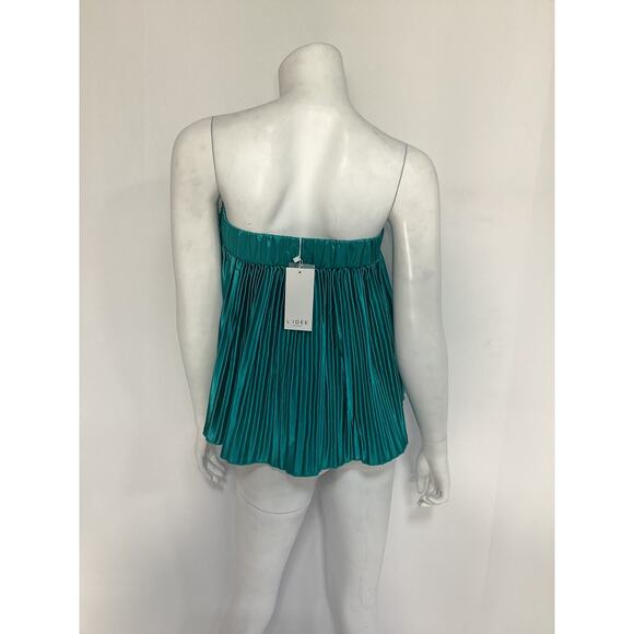 L'Idee 'Reveries' Green Plisse Top Size S - NWT - Picture 3 of 4